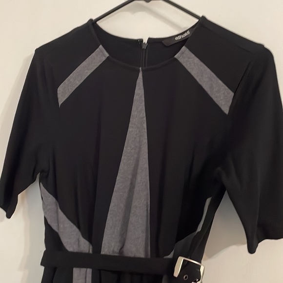 geometric black and gray jersey dress from eshakti - Picture 3 of 4